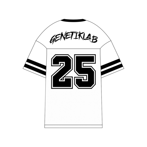 FOOTBALL TEE WHITE & BLACK - "25" - Image 3