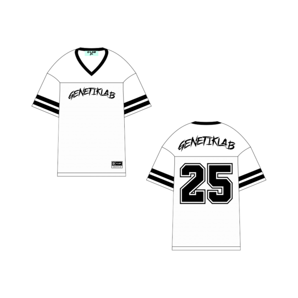 FOOTBALL TEE WHITE & BLACK - "25"